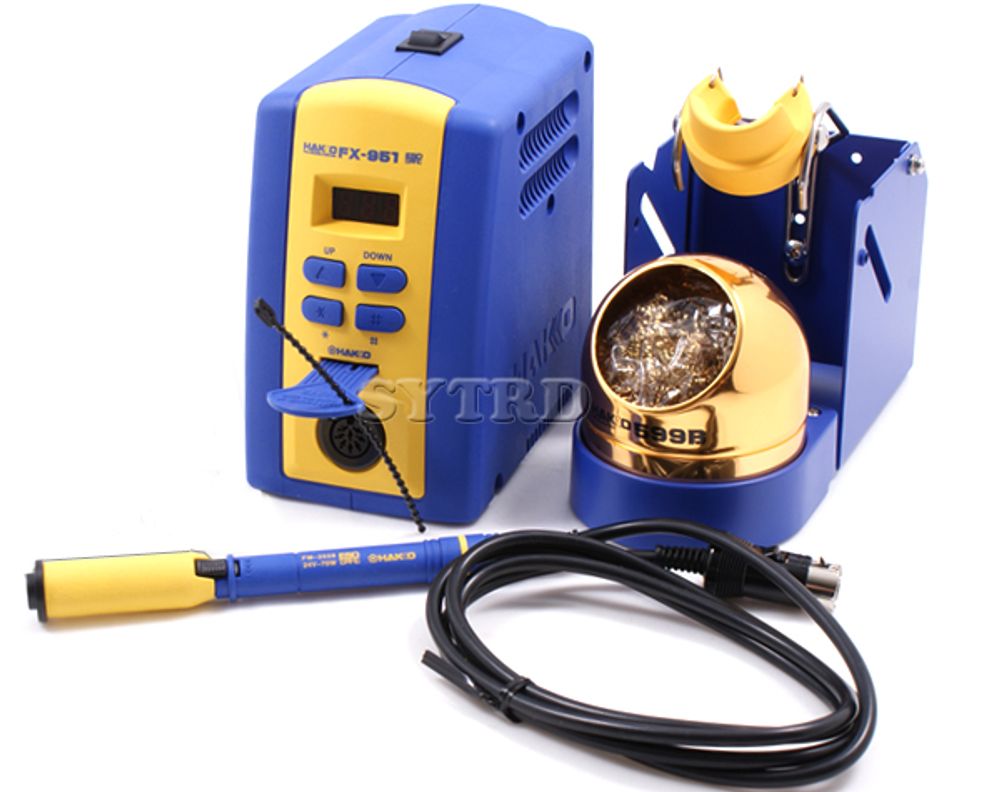 HAKKO Soldering Iron Station, Temperature Controlled Soldering Machine FX-951, T12-B Tip Included, Temperature (200 to 400 degrees Celsius), ESD Safe, Complex Heater